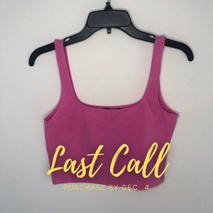 Forever 21 Croped Tank Scoop Neck - Hot Pink